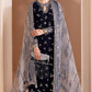 03-PIECE EMBROIDERED VELVET SUIT READY TO WEAR