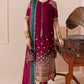 03-Piece Plain Velvet Embroidered Suit With Chiffon Dupatta