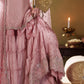 Pink Chiffon Gharara Set with Potli Pouch |Ready to Wear