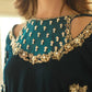 03-Piece Velvet Embroidered Suit With Organza Dupatta