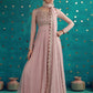 The Dusty Rose: Chiffon Anarkali Gown | Ready To Wear