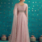 The Dusty Rose: Chiffon Anarkali Gown | Ready To Wear