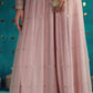 The Dusty Rose: Chiffon Anarkali Gown | Ready To Wear