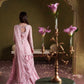 Pink Chiffon Gharara Set with Potli Pouch |Ready to Wear
