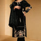 Black Velvet Embroidered 3-Piece Suit | Ready To Wear