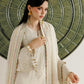 Elegant Ivory Semi Pure Chiffon Thread & Sequence Embroidered Suit | ready to wear