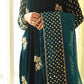 03-Piece Velvet Embroidered Suit With Organza Dupatta