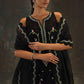 Black Indian Raw Silk Embroidered Suitf | Ready to Wear