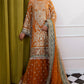 Mustard Embroidered Chiffon and Net Gararah Set | Ready to Wear