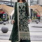 Dark Green Sequence Embroidered Semi Pure Chiffon Suit | Ready to Wear