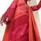 Rust Red Embroidered Chikankari Lawn Suit |Ready to Wear