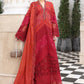 Rust Red Embroidered Chikankari Lawn Suit |Ready to Wear
