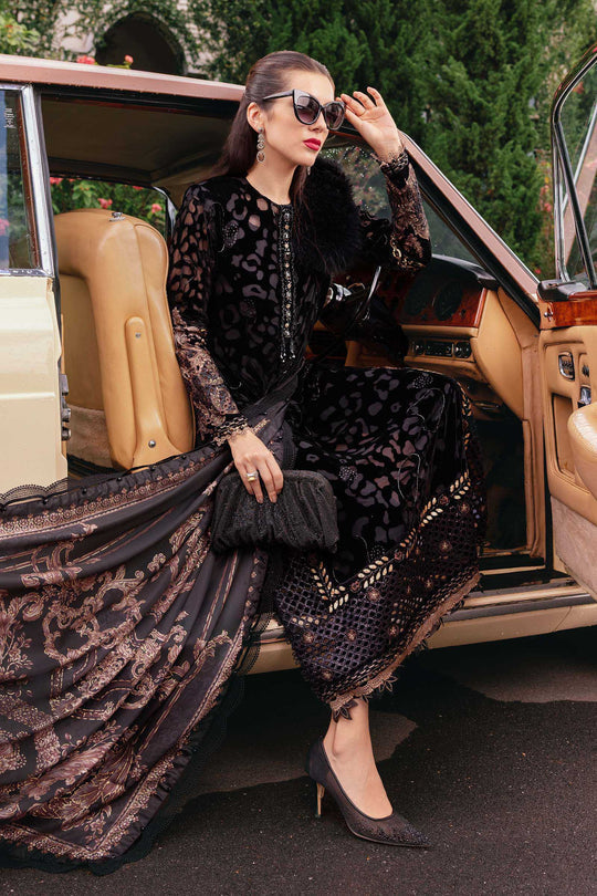 3 Piece Stitched Luxury Velvet Suit - Ready To Wear