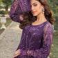 Deep Amethyst Violet: Embroidered Chiffon Suit