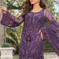 Deep Amethyst Violet: Embroidered Chiffon Suit