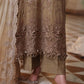 Tie and Dye Chiffon Embroidered Suit with Satin Silk Trouser | Ready to Wear