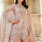 Blush Pink Handwork Embroidered Lawn Luxury Suit |Ready to Wear