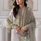 Metallic Shimmer: Embroidered Chiffon Suit
