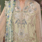 Mint Green Embroidered Chiffon Suit with Digital Printed Dupatta |RTW