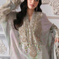 Metallic Shimmer: Embroidered Chiffon Suit