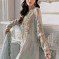 Metallic Shimmer: Embroidered Chiffon Suit