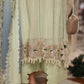 Mint Green Embroidered Chiffon Suit with Digital Printed Dupatta |RTW