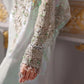 Metallic Shimmer: Embroidered Chiffon Suit