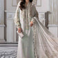 Metallic Shimmer: Embroidered Chiffon Suit