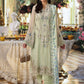 Mint Green Embroidered Chiffon Suit with Digital Printed Dupatta |RTW