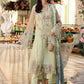 Mint Green Embroidered Chiffon Suit with Digital Printed Dupatta |RTW