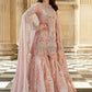 Blush Pink Handwork Embroidered Lawn Luxury Suit |Ready to Wear