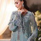 Ice Blue Heavy Embroidered Chiffon Luxury Suit with Adda Work |Ready to Wear
