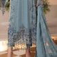 Ice Blue Heavy Embroidered Chiffon Luxury Suit with Adda Work |Ready to Wear