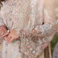 Champagne Embroidered Chiffon Suit with Adda Work | Ready to Wear