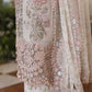 Champagne Embroidered Chiffon Suit with Adda Work | Ready to Wear