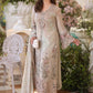 Champagne Embroidered Chiffon Suit with Adda Work | Ready to Wear