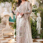 Champagne Embroidered Chiffon Suit with Adda Work | Ready to Wear