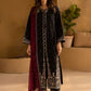 Black Cotton Silk Embroidered Suit with Chiffon Dupatta | Ready to Wear