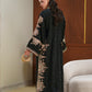 Black Charmoush Silk Embroidered Suit | Ready to Wear