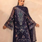 Midnight Blue & Antique Pastel: Embroidered Chiffon Suit