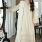 Ivory Embroidered Chiffon Suit | Ready to Wear