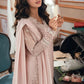 Dusty Pink - Embroidered Chiffon Suit With Malai Trouser | Ready To Wear