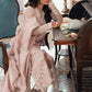 Dusty Pink - Embroidered Chiffon Suit With Malai Trouser | Ready To Wear