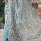 Ice Blue - Net Saree With Heavy Embroidery | Ready To Wear