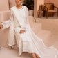 3-Piece Semi Pure Chiffon Embroidered Suit - Ready  To  Wear