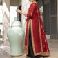 Red Semi Pure Chiffon Sequence Embroidered 3-Piece suit | Ready to Wear