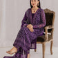 Rich Jewel Purple & White: Printed Chiffon Suit