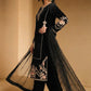 Black Velvet Embroidered 3-Piece Suit | Ready To Wear