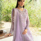 Lilac Sequence Embroidered Semi Pure Chiffon Suit | Ready to Wear
