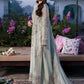 Sage Ice Mint & Gilded Silver: Embroidered Chiffon Suit